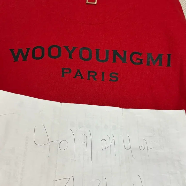 [SOLD OUT] (48) 우영미 백로고 후드티 레드