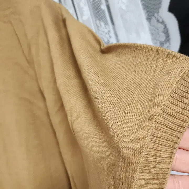 [BUNJANG] KARA Neckline Short Sleeve Knit Top / 카라넥 반팔 니트 브라운