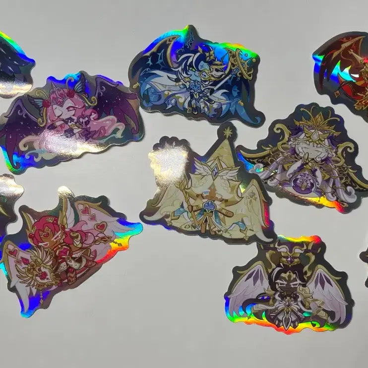 [BUNJANG] Cookie Run TCG Hologram Sticker Set (Beast + Ancient) 10p / 쿠키런월드챔피언십팝업MD한정]쿠키런킹덤홀로그램스티커10피스세트/쉐밀,퓨바