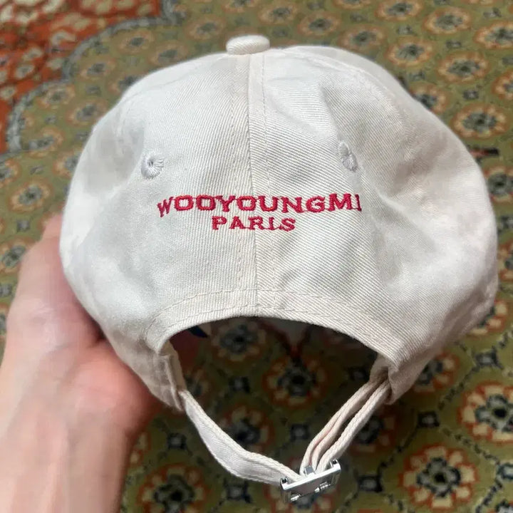 [SOLD OUT] [FREE] WOOYOUNGMI 우영미 아이보리 로고 볼캡
