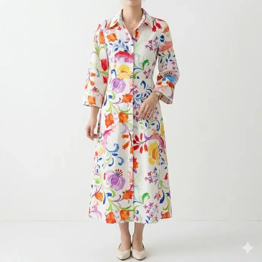 [BUNJANG] ZARA Flower Print Long Dress / [새상품/택포함] 자라 플라워 프린트 원피스 S