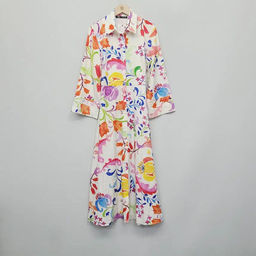 [BUNJANG] ZARA Flower Print Long Dress / [새상품/택포함] 자라 플라워 프린트 원피스 S