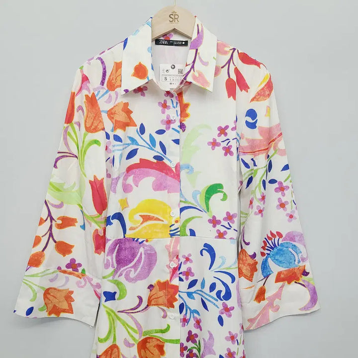 [BUNJANG] ZARA Flower Print Long Dress / [새상품/택포함] 자라 플라워 프린트 원피스 S