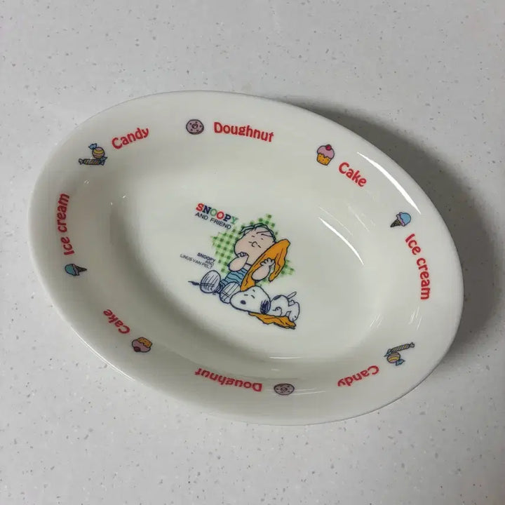 [BUNJANG] Snoopy Vintage Oval Plate / 스누피 빈티지 타원 접시