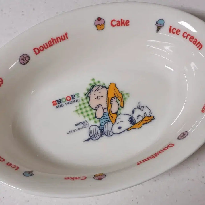 [BUNJANG] Snoopy Vintage Oval Plate / 스누피 빈티지 타원 접시