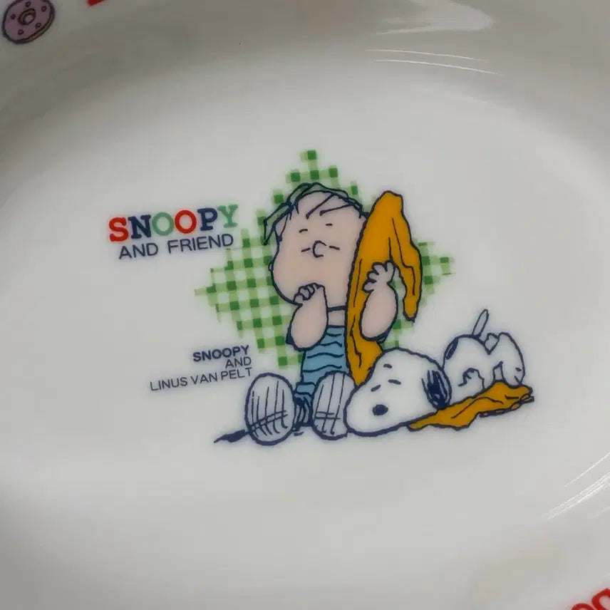 [BUNJANG] Snoopy Vintage Oval Plate / 스누피 빈티지 타원 접시