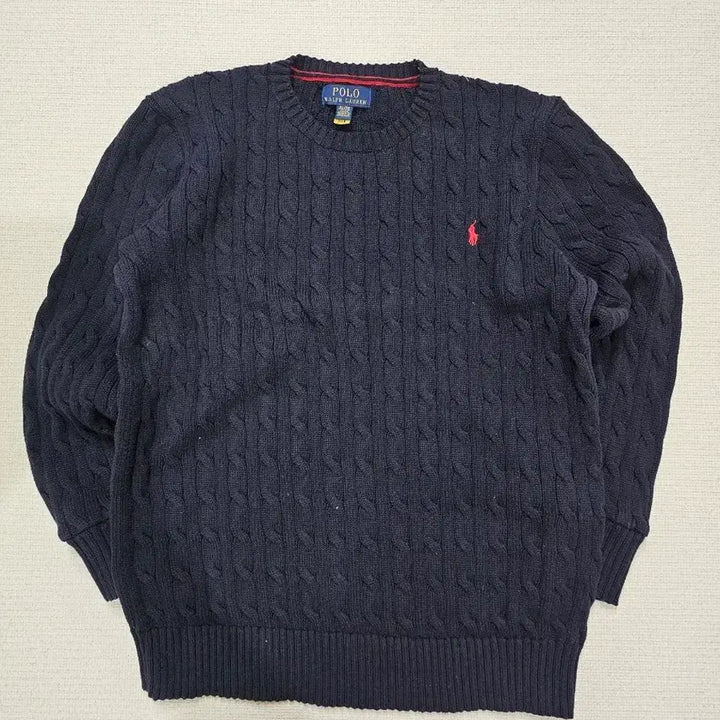 [BUNJANG] Polo Ralph Lauren Cotton Crewneck Knit Sweater / [XL(18-20)] 폴로 랄프로렌 스카이블루 코튼 크루넥 니트