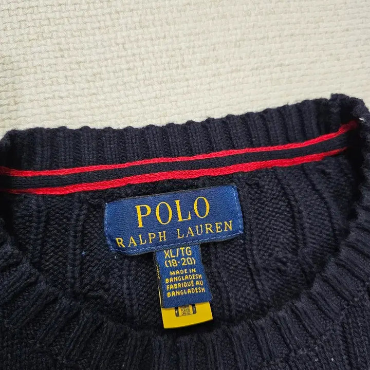 [BUNJANG] Polo Ralph Lauren Cotton Crewneck Knit Sweater / [XL(18-20)] 폴로 랄프로렌 스카이블루 코튼 크루넥 니트