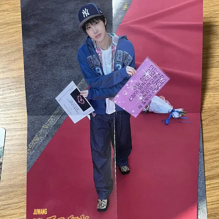 [BUNJANG] Kickflip Joo Wang 4th Album Star Patch POB + Poster Bundle Set / 킥플립주왕4집 별패치 공방포카+디지팩 포스터 일괄 양도