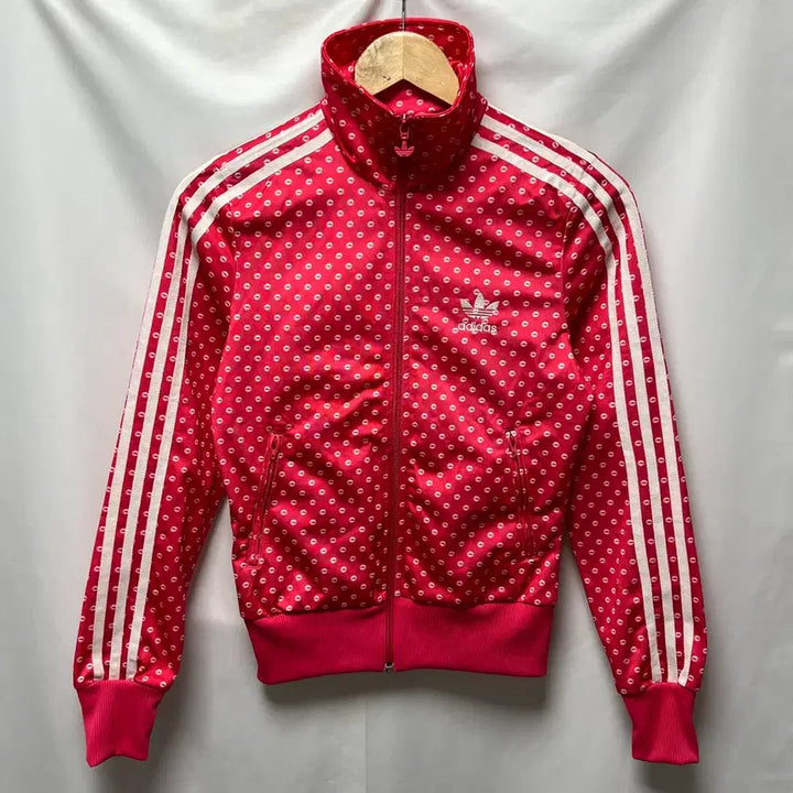 [SOLD OUT] [정품/85] 아디다스 파이어버드 립 땡땡이 핑크분홍 트랙탑/져지