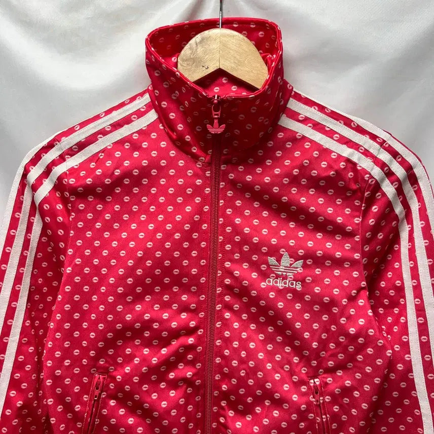 [SOLD OUT] [정품/85] 아디다스 파이어버드 립 땡땡이 핑크분홍 트랙탑/져지