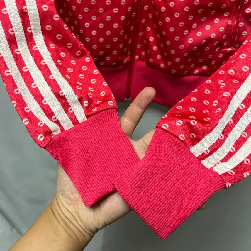 [SOLD OUT] [정품/85] 아디다스 파이어버드 립 땡땡이 핑크분홍 트랙탑/져지