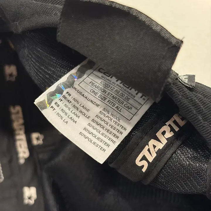 [BUNJANG] Carhartt Starter Wool Black Camp Cap / 칼하트 x 스타터 울 블랙 캠프캡 모자