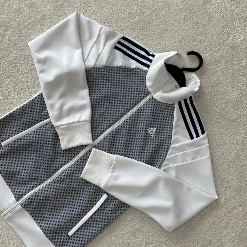 [BUNJANG] Adidas Dot Track Top White Jacket / M 아디다스 도트 땡땡이 트랙탑 져지 화이트