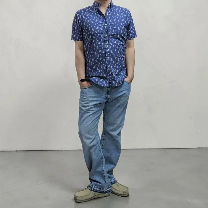 [BUNJANG] Polo Ralph Lauren Slim Fit Short Sleeve Shirt / 폴로 랄프로렌 슬림핏 반팔 셔츠 M0290