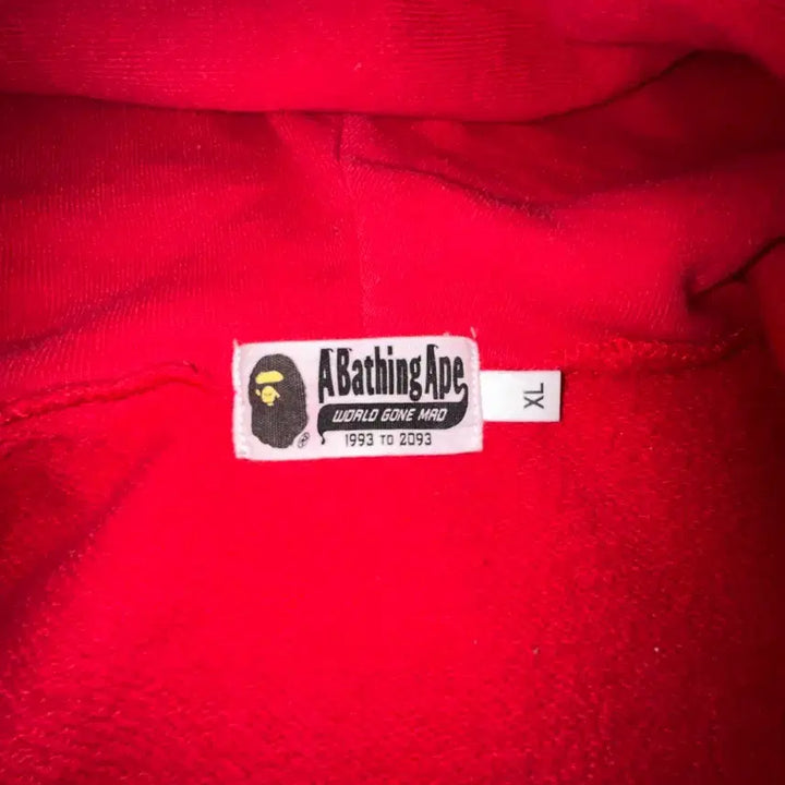 [BUNJANG] BAPE Red Camo Shark Hoodie / 베이프 레드 빨강 적계 반 카모 샤크 후드집업