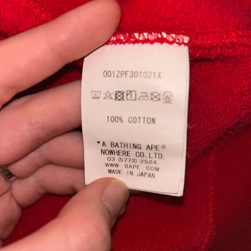 [BUNJANG] BAPE Red Camo Shark Hoodie / 베이프 레드 빨강 적계 반 카모 샤크 후드집업