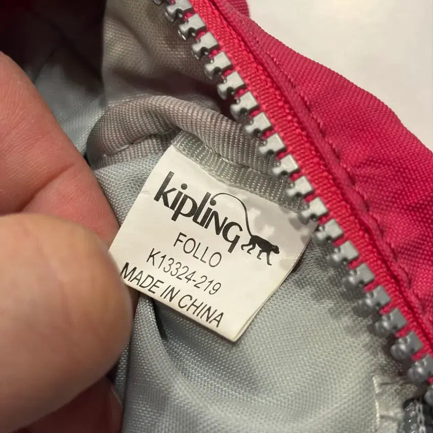 [BUNJANG] Kipling Red Pink Tote Crossbody Bag with Keyring / 키플링 레드 핑크 토트백 크로스백 + 키링