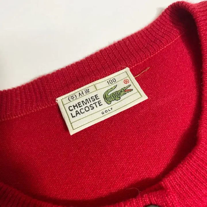 [SOLD OUT] 라코스테 레드 가디건 우먼L
