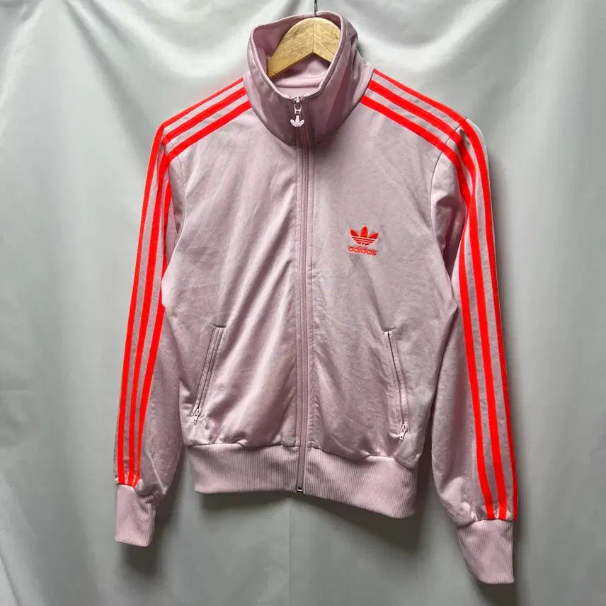 [SOLD OUT] [정품/90] 아디다스 파이어버드 백로고 딸기우유 핑크 트랙탑/져지