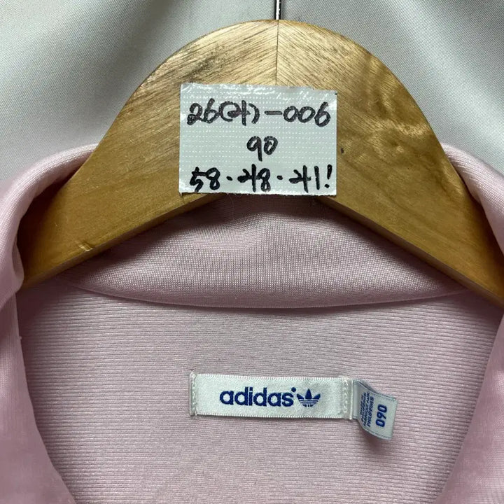 [SOLD OUT] [정품/90] 아디다스 파이어버드 백로고 딸기우유 핑크 트랙탑/져지