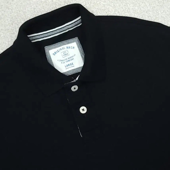[SOLD OUT] (L)유니클로 남자 반팔 티셔츠 카라티 블랙 여름 캐주얼 W2949