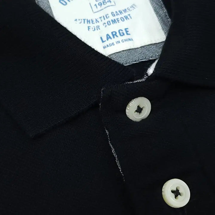[SOLD OUT] (L)유니클로 남자 반팔 티셔츠 카라티 블랙 여름 캐주얼 W2949