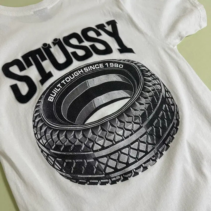 [BUNJANG] Stussy Tough Tread T-shirt White / 스투시 터프 트레드 티셔츠 반팔 화이트