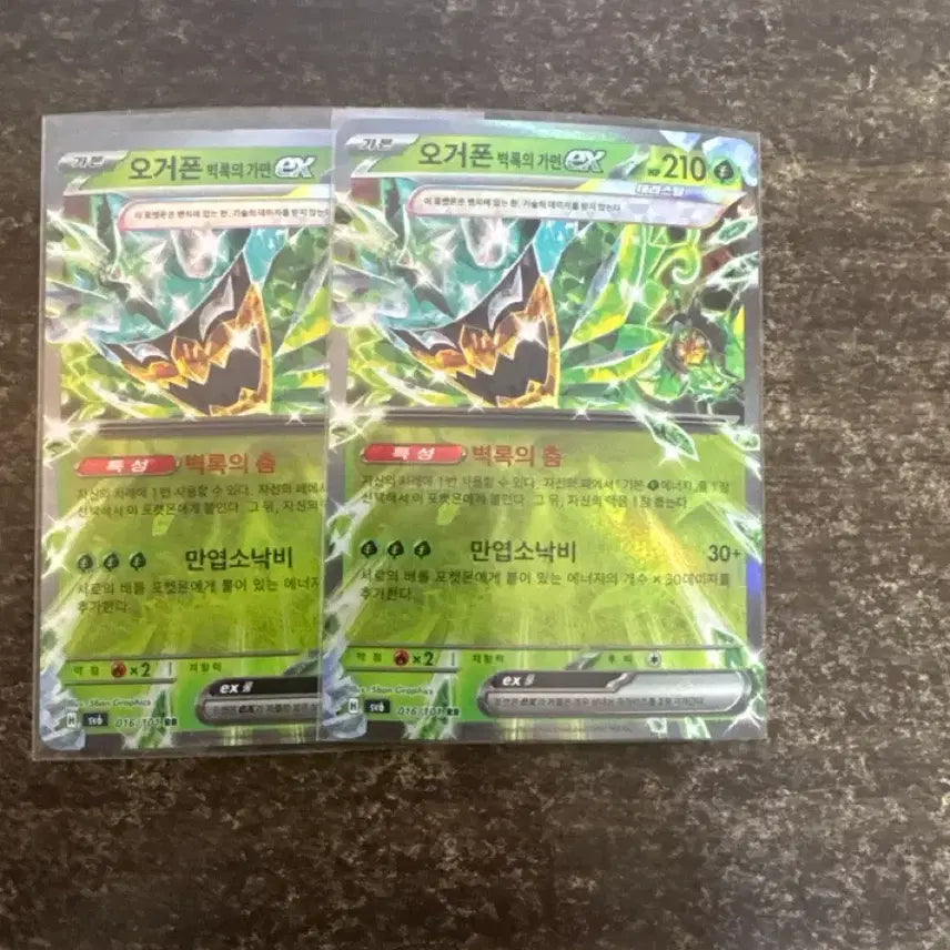 [BUNJANG] Pokemon Ogerpon Wellspring Mask EX Trading Card / 포켓몬카드 - 오거폰 벽록의 가면 EX (1장 당 500원)