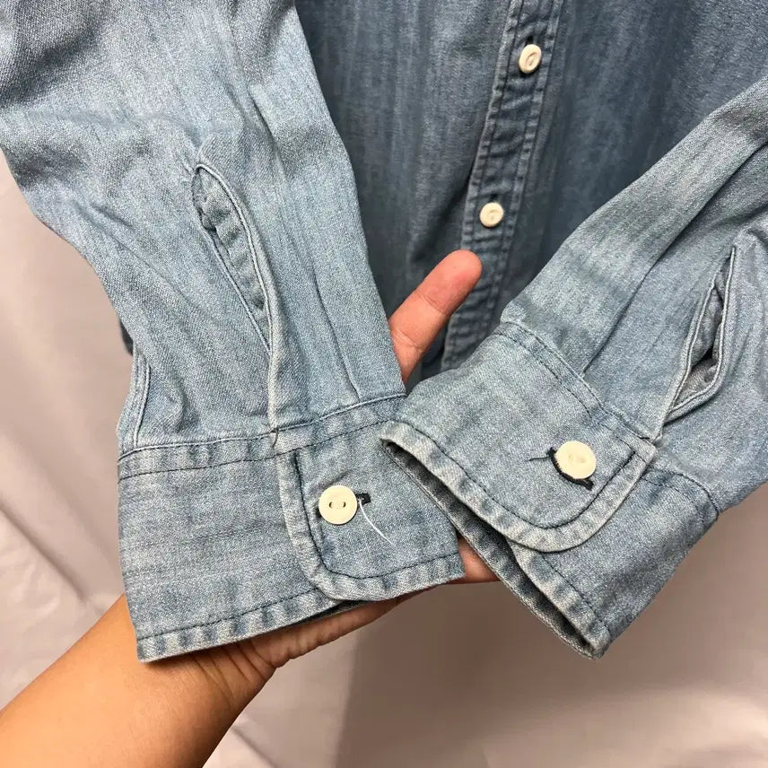 [SOLD OUT] [정품/M] 리바이스 데님 연청 백프린팅 셔츠