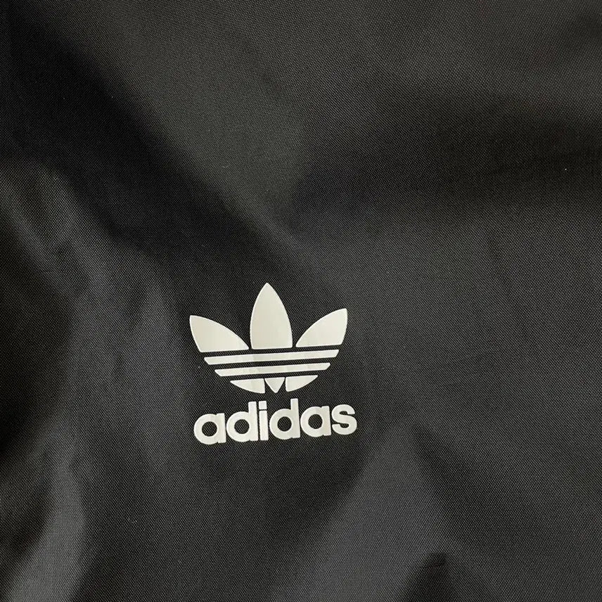 [BUNJANG] Adidas Long Windbreaker Jacket (Black, Size L) / L 아디다스 백로고 롱 윈드 바람막이 락업 자켓 100