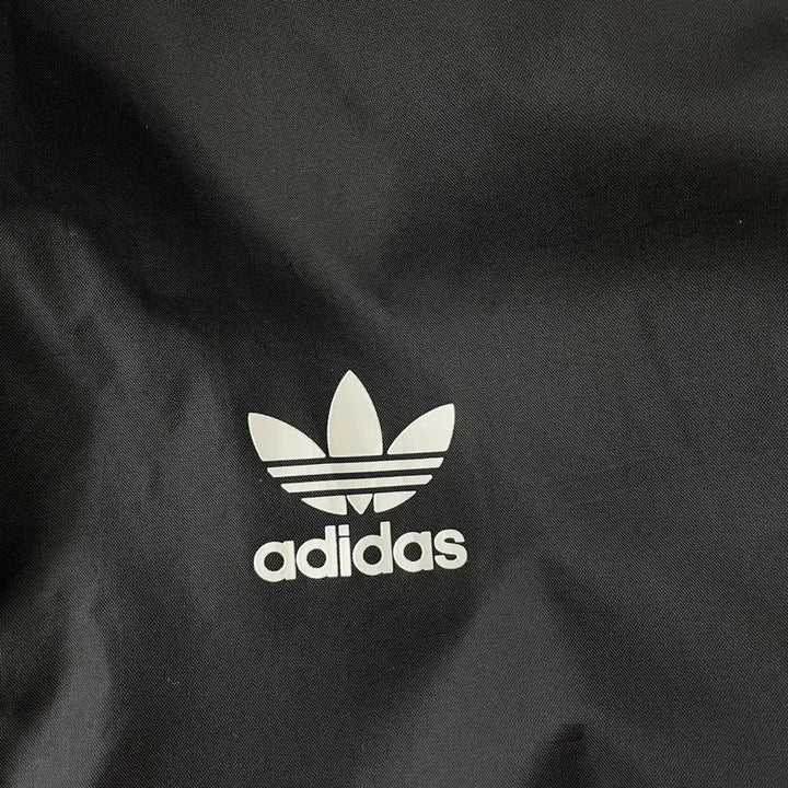 [BUNJANG] Adidas Long Windbreaker Jacket (Black, Size L) / L 아디다스 백로고 롱 윈드 바람막이 락업 자켓 100