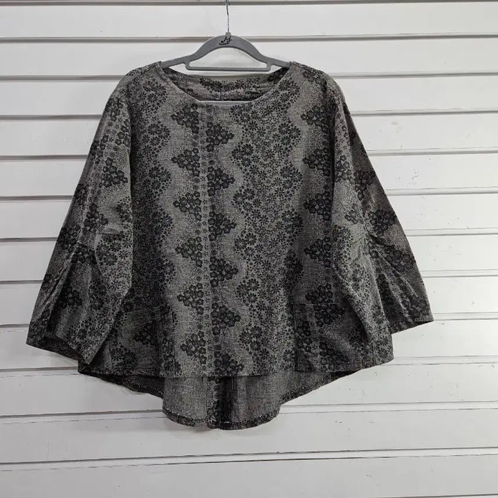 [SOLD OUT] 브라운 플라워패턴 면 블라우스/보물찾기천사