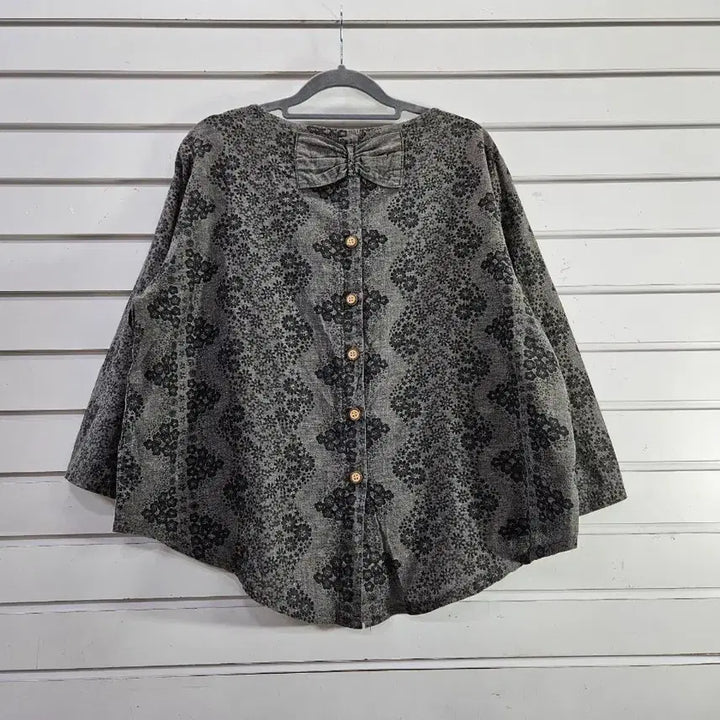 [SOLD OUT] 브라운 플라워패턴 면 블라우스/보물찾기천사