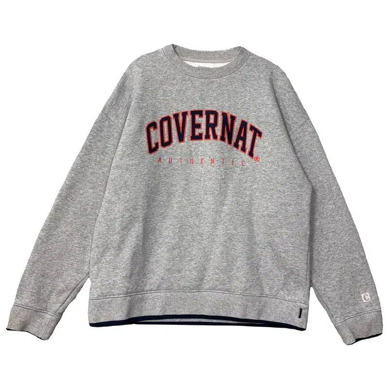 [BUNJANG] COVERNAT Printed Light Gray Sweatshirt (Size S) / 커버낫 프린팅 라이트 그레이 맨투맨 S