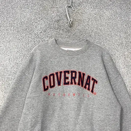 [BUNJANG] COVERNAT Printed Light Gray Sweatshirt (Size S) / 커버낫 프린팅 라이트 그레이 맨투맨 S