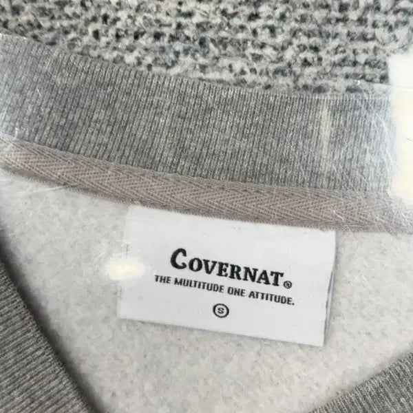 [BUNJANG] COVERNAT Printed Light Gray Sweatshirt (Size S) / 커버낫 프린팅 라이트 그레이 맨투맨 S