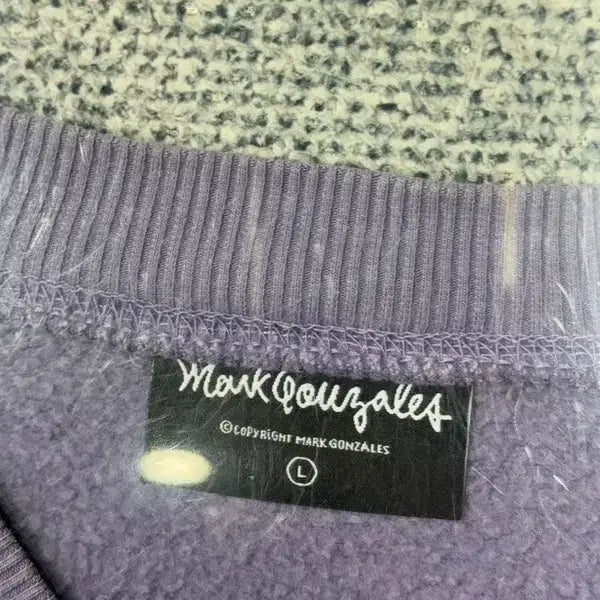 [BUNJANG] Mark Gonzales Light Purple Sweatshirt L / 마크곤잘레스 라이트 퍼플 맨투맨 L