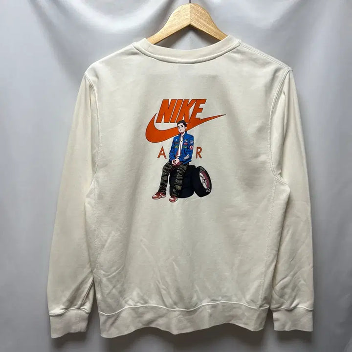 [BUNJANG] Nike French Terry Ivory Back Printing Sweatshirt / [정품/S] 나이키 프렌치테리 백프린팅 아이보리 맨투맨
