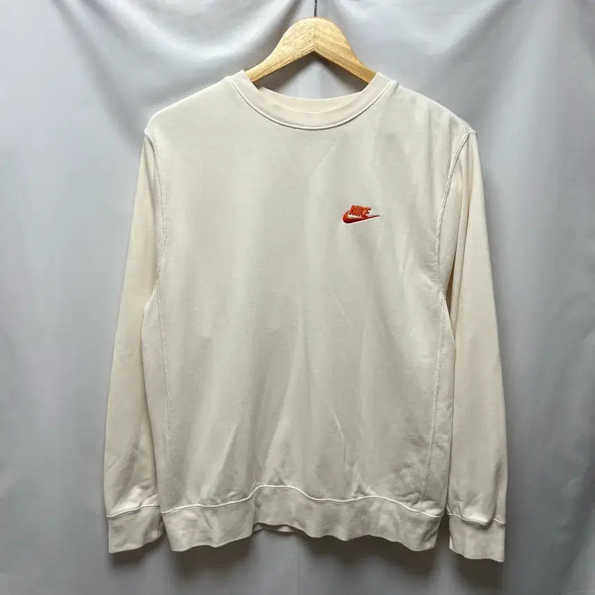 [BUNJANG] Nike French Terry Ivory Back Printing Sweatshirt / [정품/S] 나이키 프렌치테리 백프린팅 아이보리 맨투맨