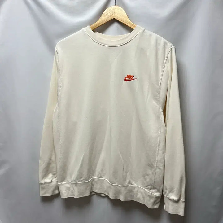 [BUNJANG] Nike French Terry Ivory Back Printing Sweatshirt / [정품/S] 나이키 프렌치테리 백프린팅 아이보리 맨투맨