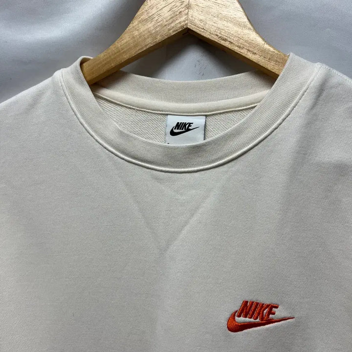 [BUNJANG] Nike French Terry Ivory Back Printing Sweatshirt / [정품/S] 나이키 프렌치테리 백프린팅 아이보리 맨투맨