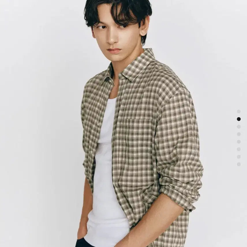[BUNJANG] Giordano Byun Wooseok Relaxed Fit Checkered Shirt (M Size) / 지오다노 [변우석] 남자 릴렉스핏 체크 셔츠 <M사이즈>