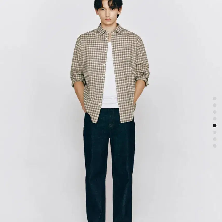 [BUNJANG] Giordano Byun Wooseok Relaxed Fit Checkered Shirt (M Size) / 지오다노 [변우석] 남자 릴렉스핏 체크 셔츠 <M사이즈>