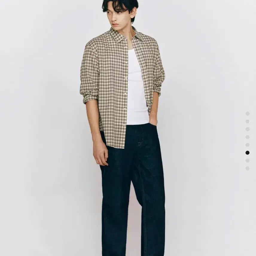 [BUNJANG] Giordano Byun Wooseok Relaxed Fit Checkered Shirt (M Size) / 지오다노 [변우석] 남자 릴렉스핏 체크 셔츠 <M사이즈>