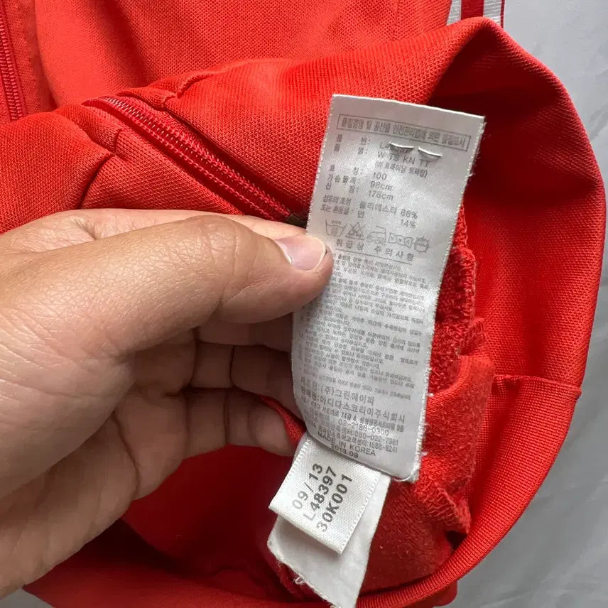 [BUNJANG] Adidas Three Stripes Red Track Top (Europa) - Women&