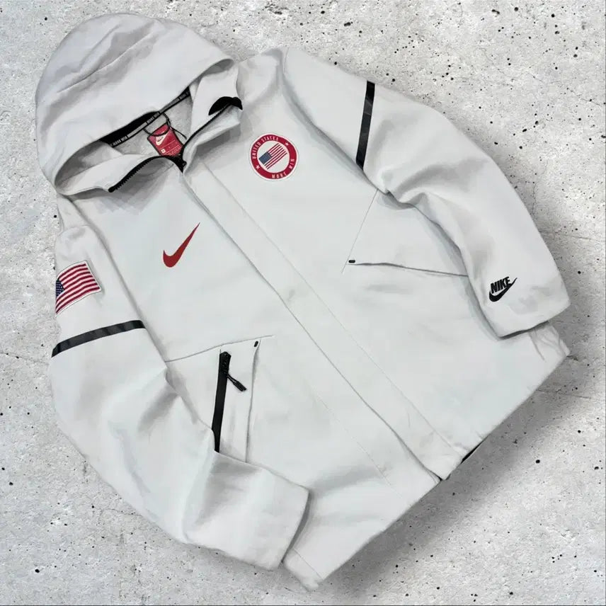 [SOLD OUT] [M] 나이키 USA 미국 국가대표 후드집업  화이트 D721