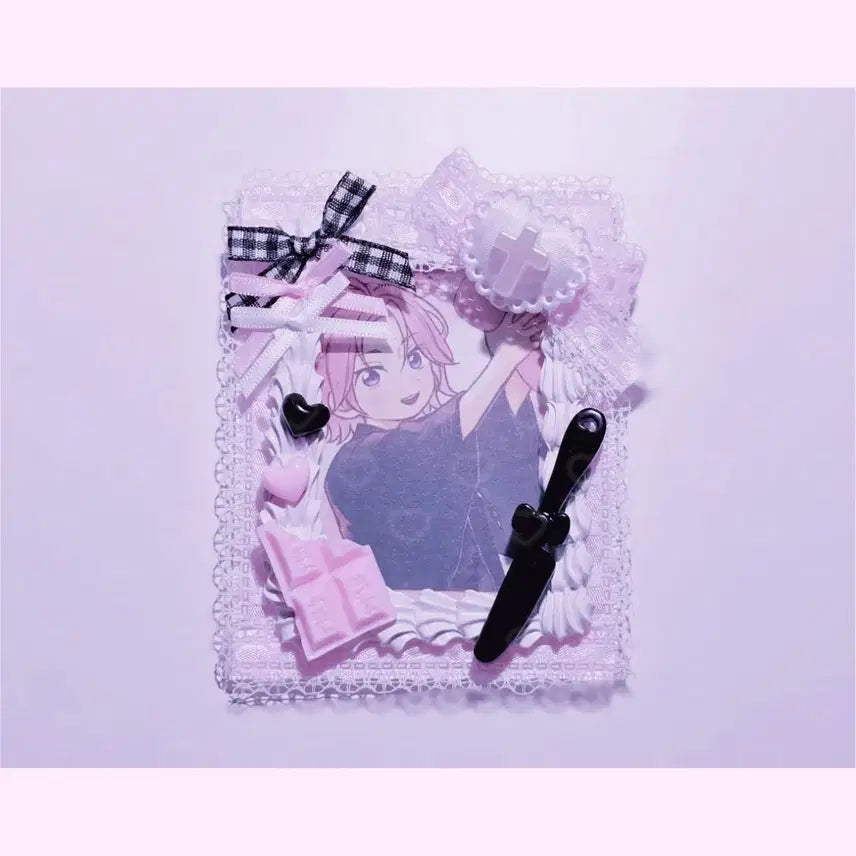 [SOLD OUT] 할인 중)포카홀더 탑꾸 탑로더 데코덴 휘핑 양산형 레이스 레진 핸드메이드