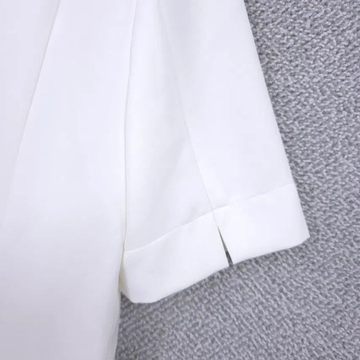[SOLD OUT] LALUNE 여성 봄/여름 크림화이트 반팔 자켓 55