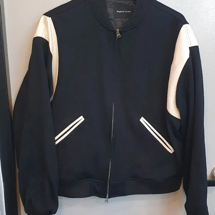[BUNJANG] Magenta Studio Color Block Blouson Jacket / Magenta Studio 검/아이보리 배색 블루종 프리